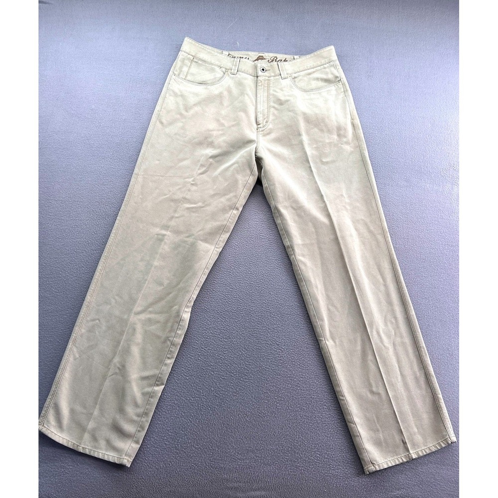 Tommy Bahama Pants Mens 38 Khaki Relaxed Fit Tencel Cotton Casual Chino Pockets